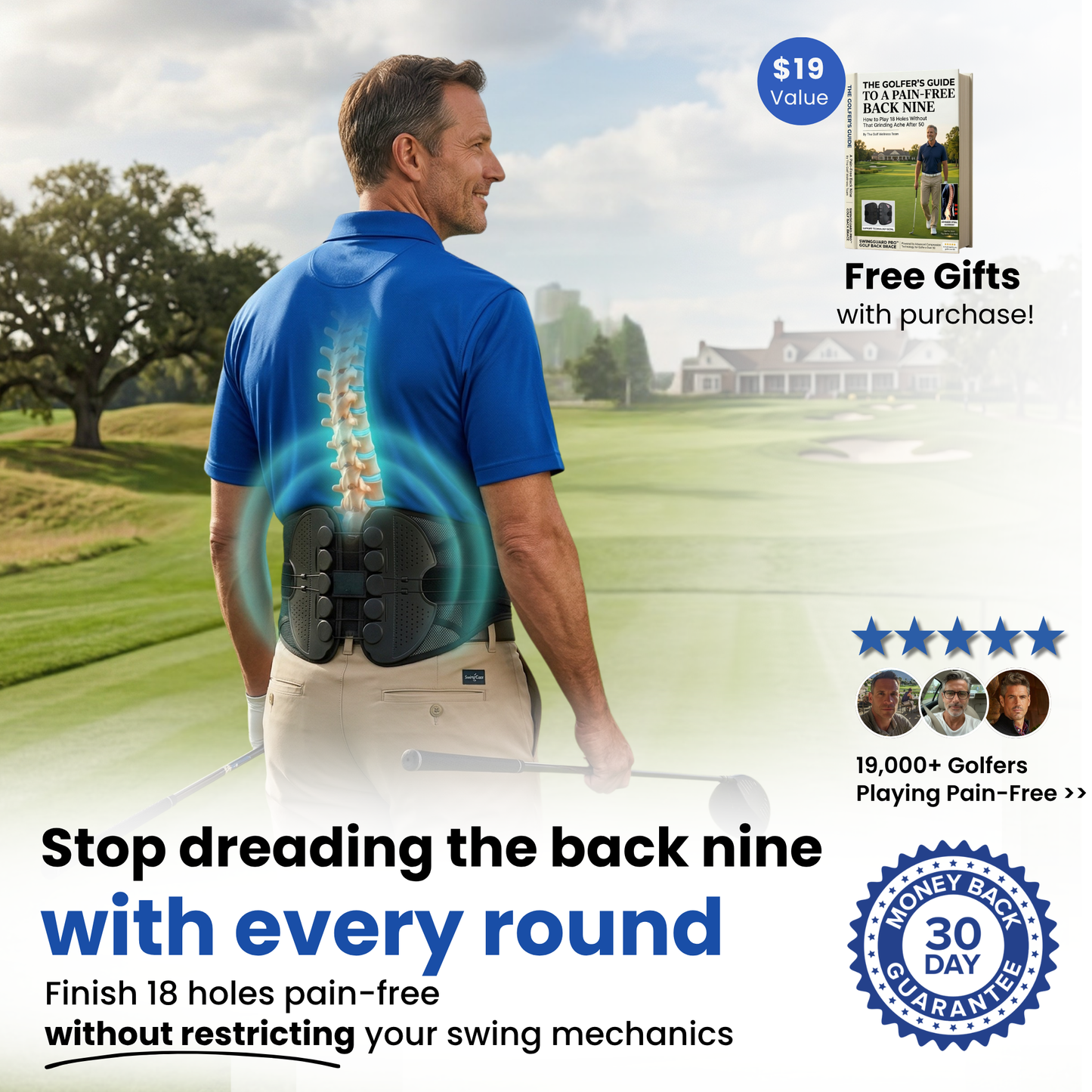 SwingGuard Pro™ - Golf Back Brace for Pain-Free 18 Holes
