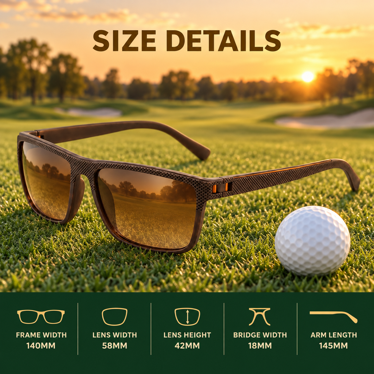 Golf Ball Finding Glasses — Polarized Contrast Lens